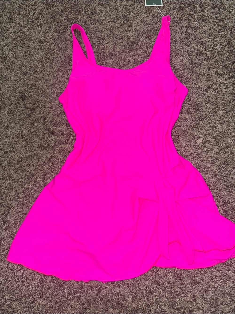 Hhot pink skirted one-piece swimsuit